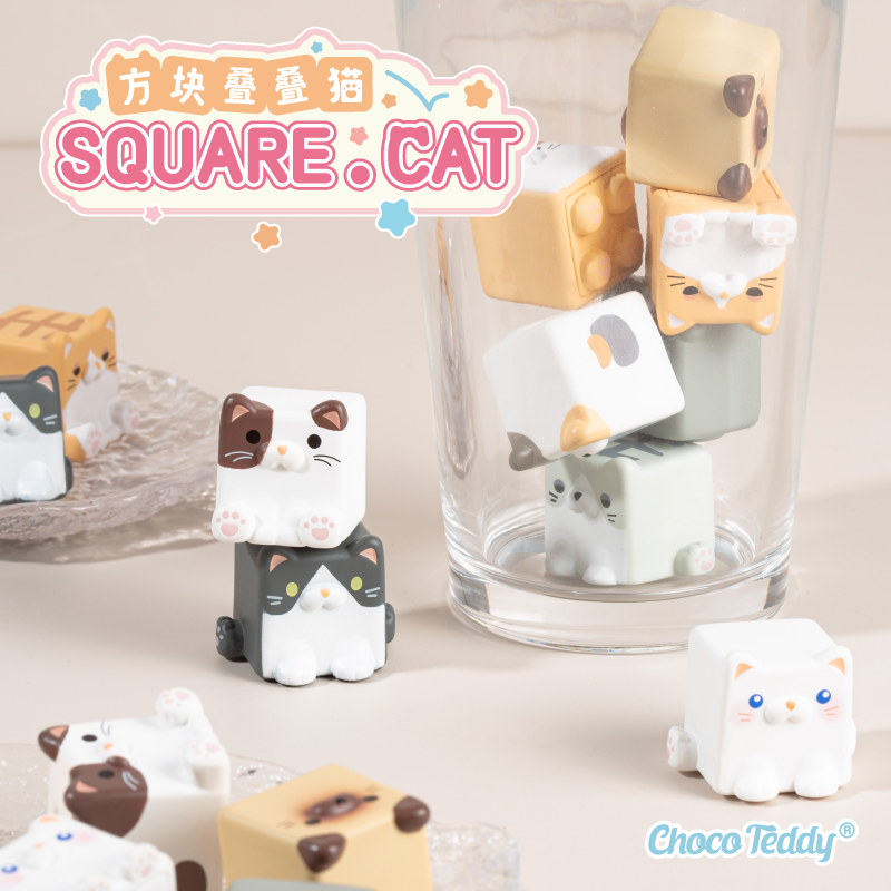 Choco square cat mini series toy pvc