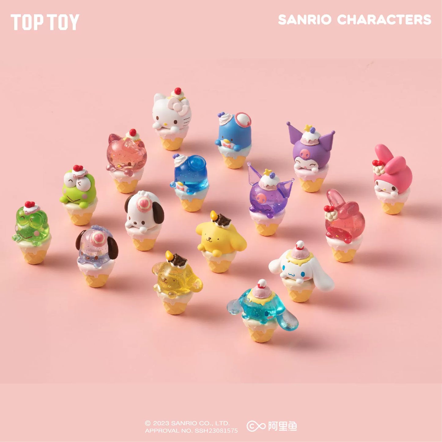 sanrio mini ice cream series toy pvc