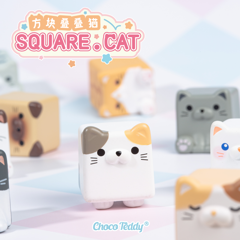 Choco square cat mini series toy pvc