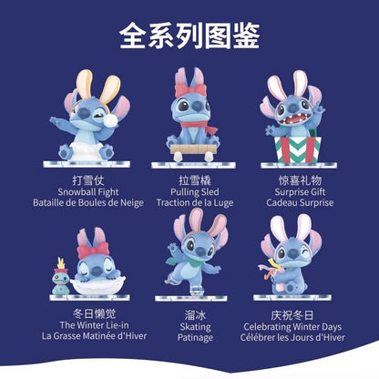 stitch bunny winter story series toy pvc