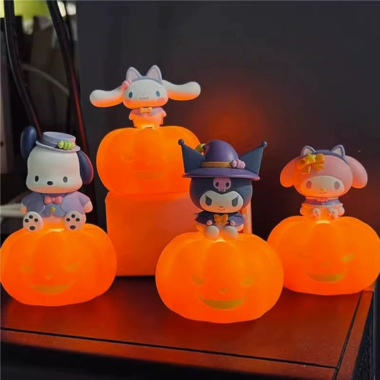 sanrio characters pumpkin light series toy pvc