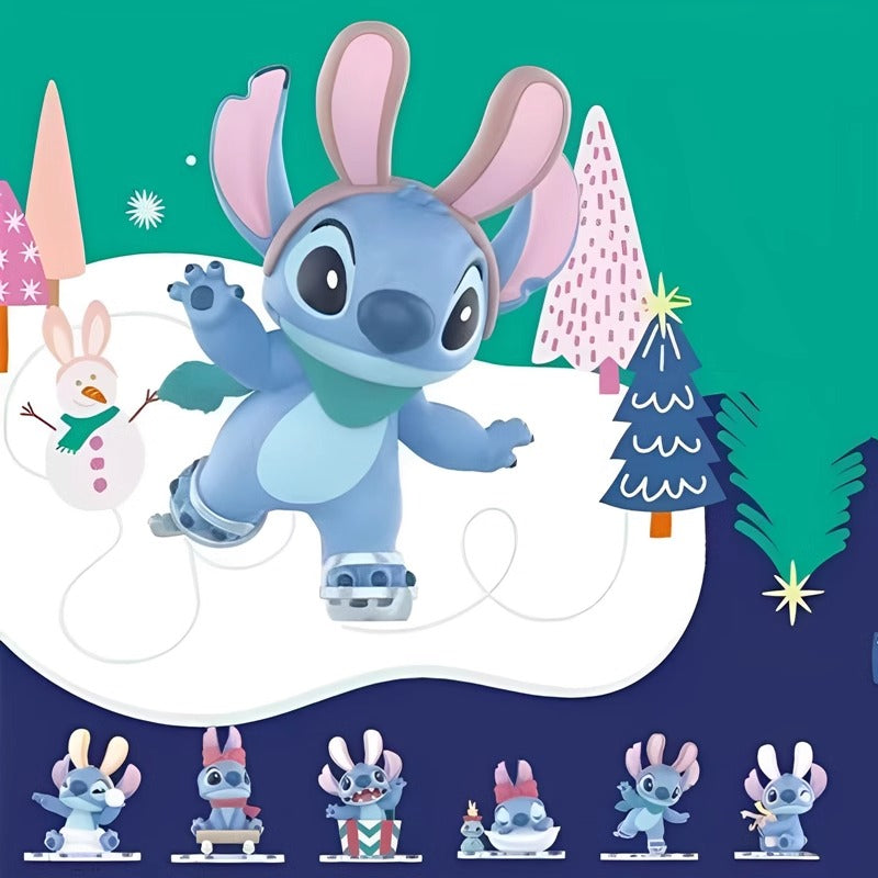 stitch bunny winter story series toy pvc